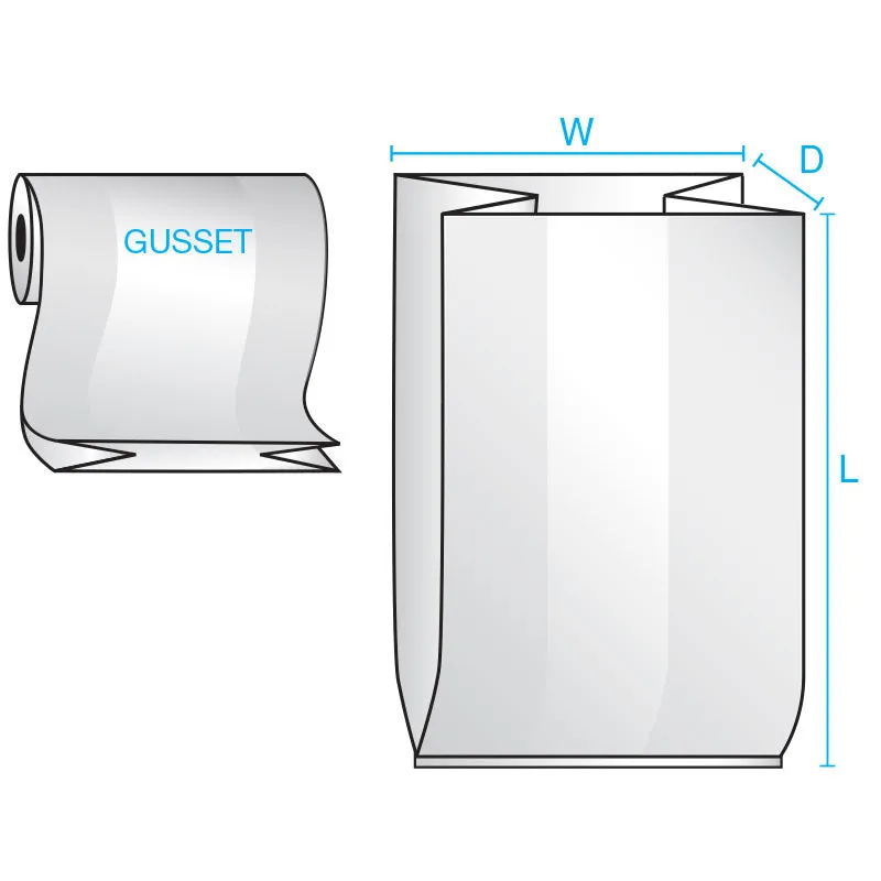 32" x 28" x 48" x 2 mil Clear Eco-Manufactured Plastic Side-Gusseted Bags (Roll of 160)