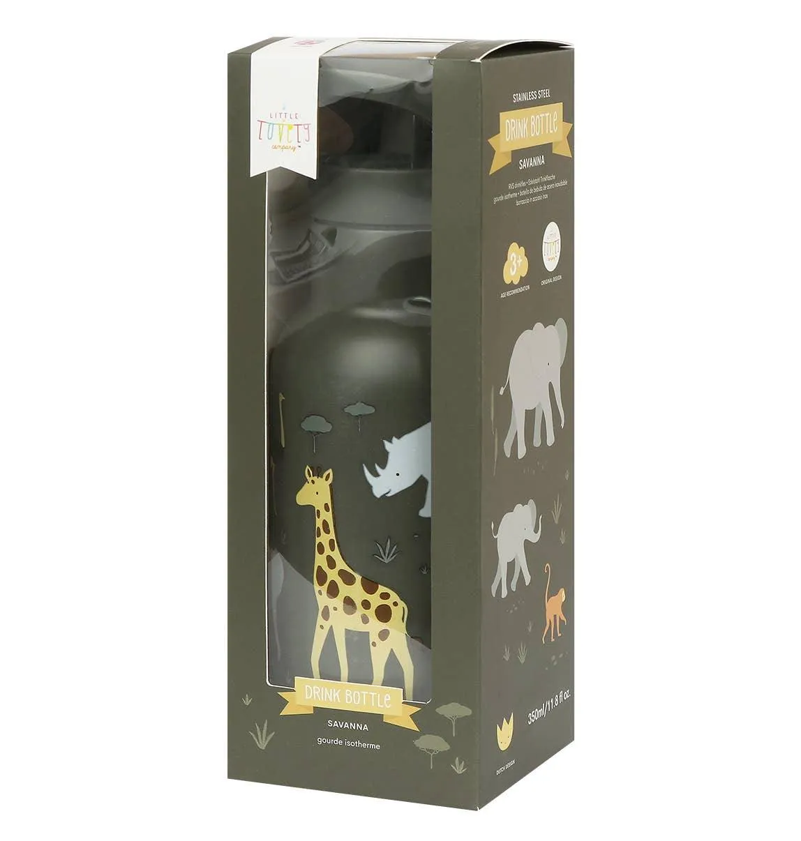 A Lovely Little Company - Kids Stainless Steel Drink / Water Bottle: Savanna