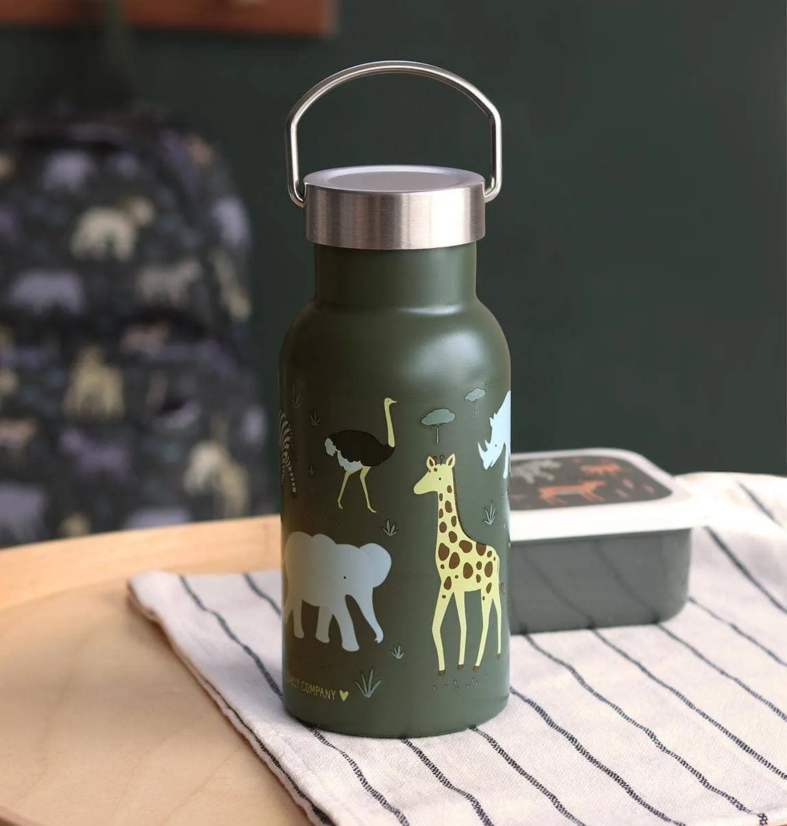 A Lovely Little Company - Kids Stainless Steel Drink / Water Bottle: Savanna