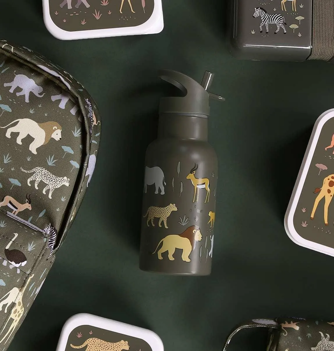 A Lovely Little Company - Kids Stainless Steel Drink / Water Bottle: Savanna