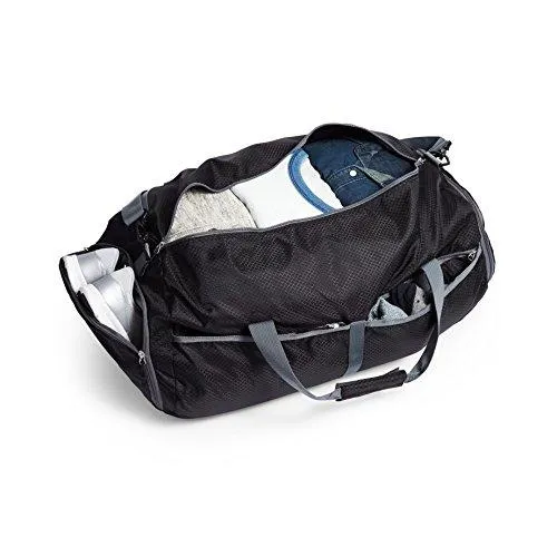 Amazonbasics Packable Travel Duffel, 23-Inch, Black