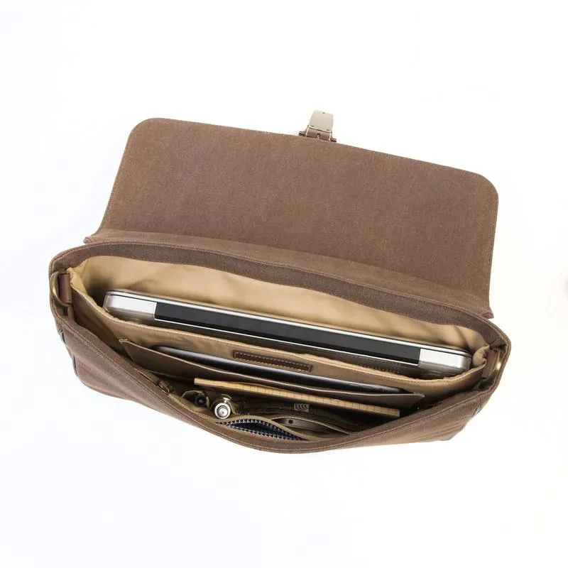 Boconi Bryant LTE Brokers Bag in Mahogany and Heather
