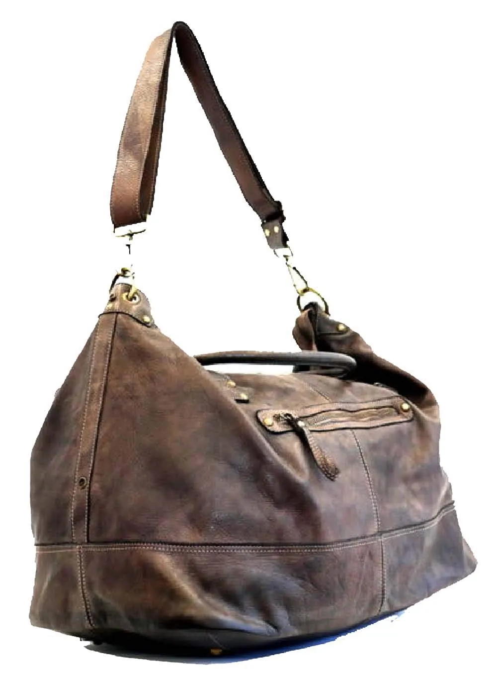 BZNA Bag Joe Braun Italy Designer Weekender Damen Reise Tasche Handtasche Schultertasche Leder Shopper Neu