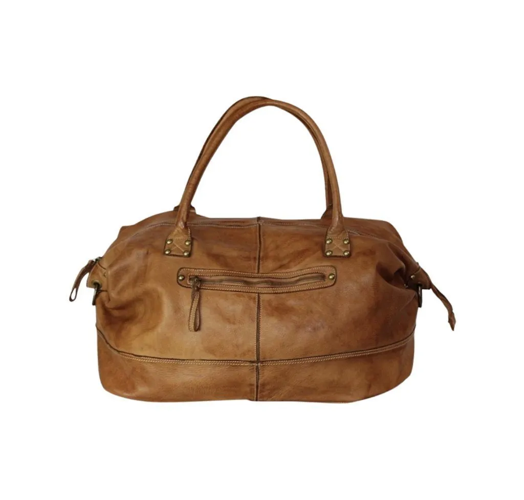 BZNA Bag Joe cognac Italy Designer Weekender Damen Reise Tasche Handtasche Schultertasche Leder Shopper Neu