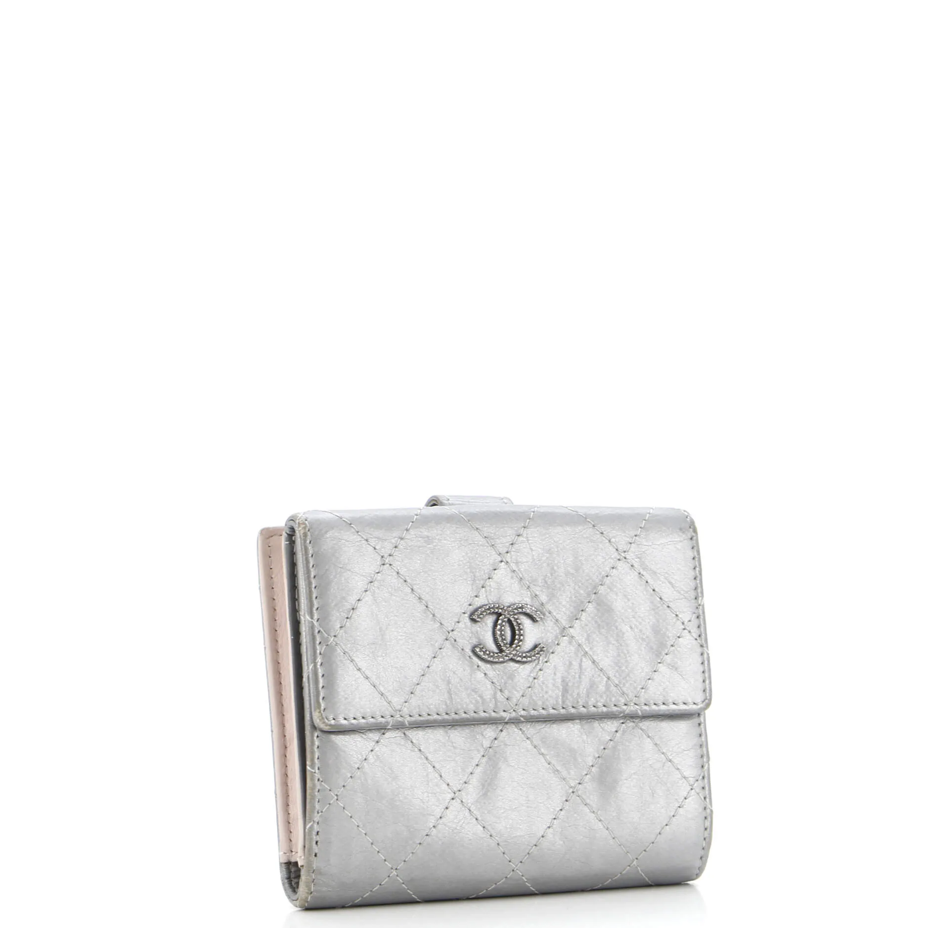 CC Compact Wallet Quilted Calfskin