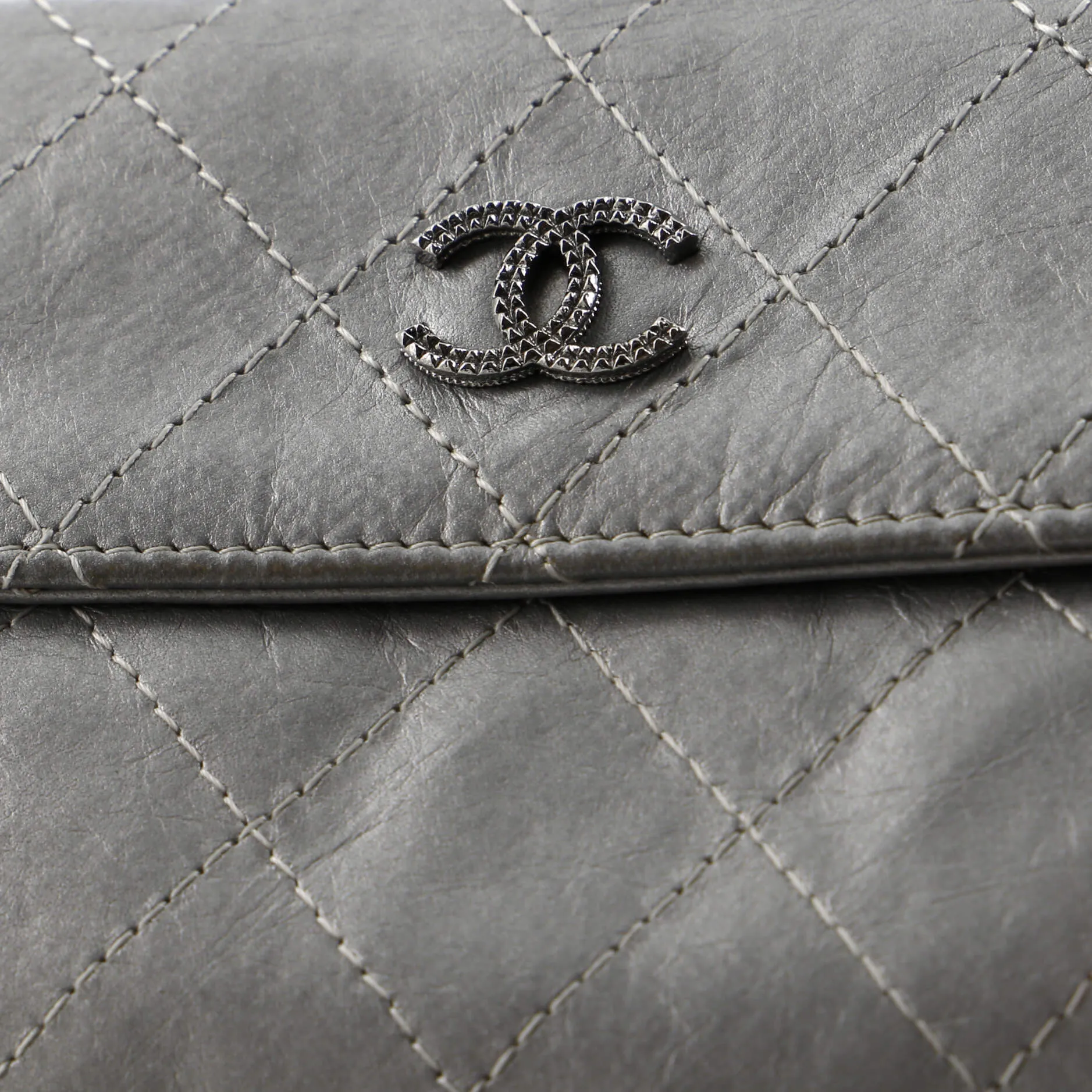 CC Compact Wallet Quilted Calfskin
