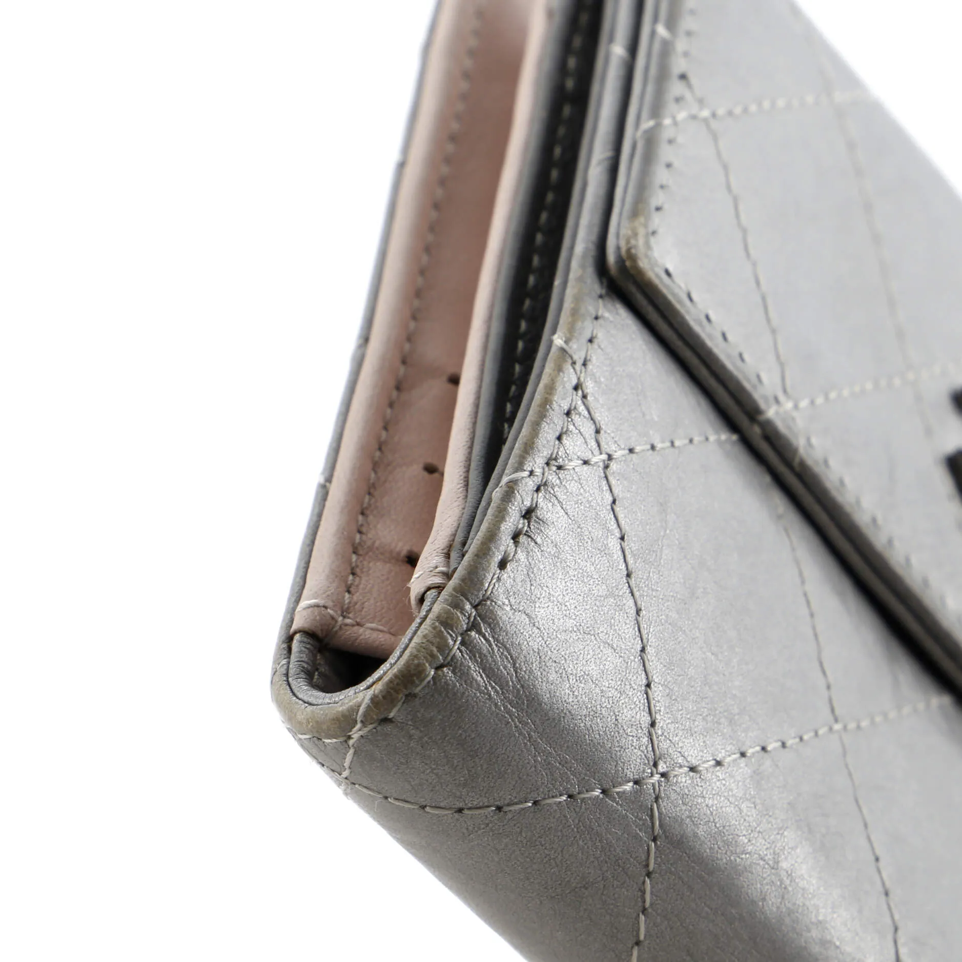 CC Compact Wallet Quilted Calfskin