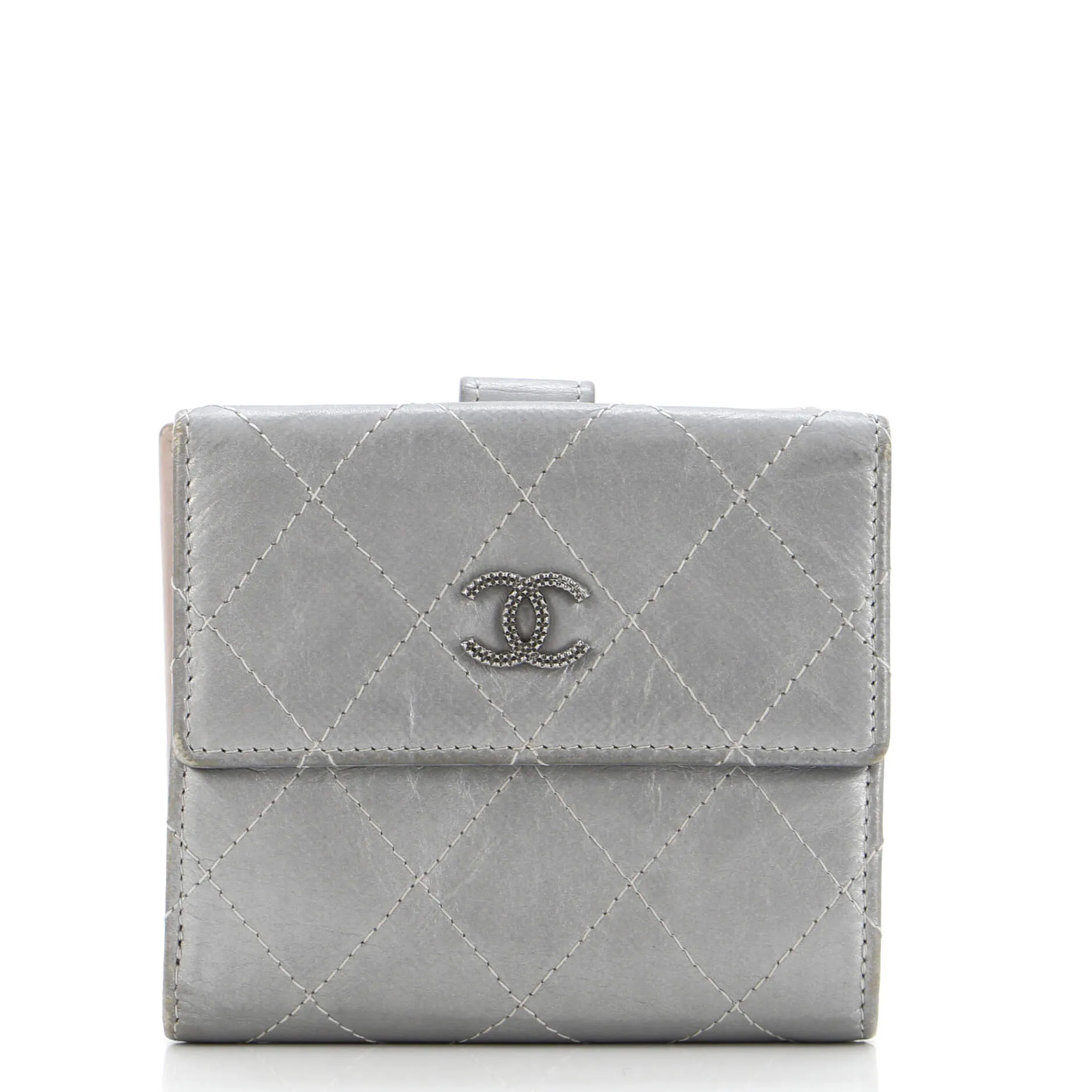 CC Compact Wallet Quilted Calfskin