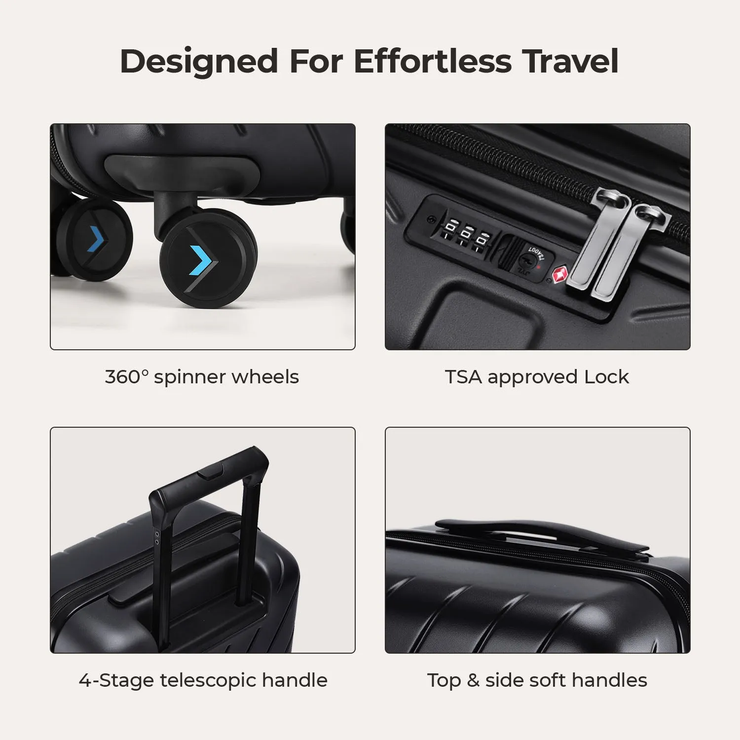 Daren 20 Inch Lightweight Hardside Carry-On Suitcase
