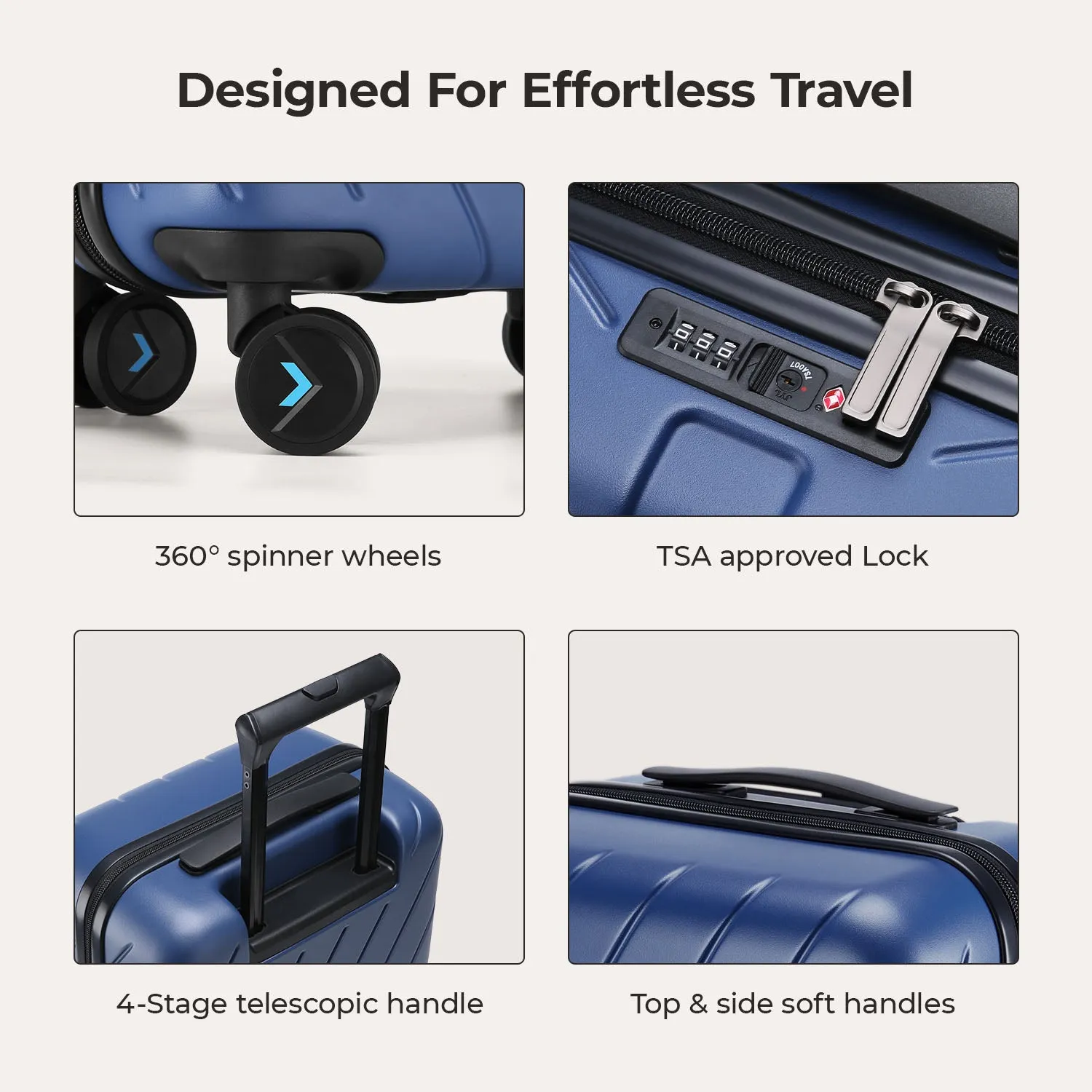 Daren 20 Inch Lightweight Hardside Carry-On Suitcase