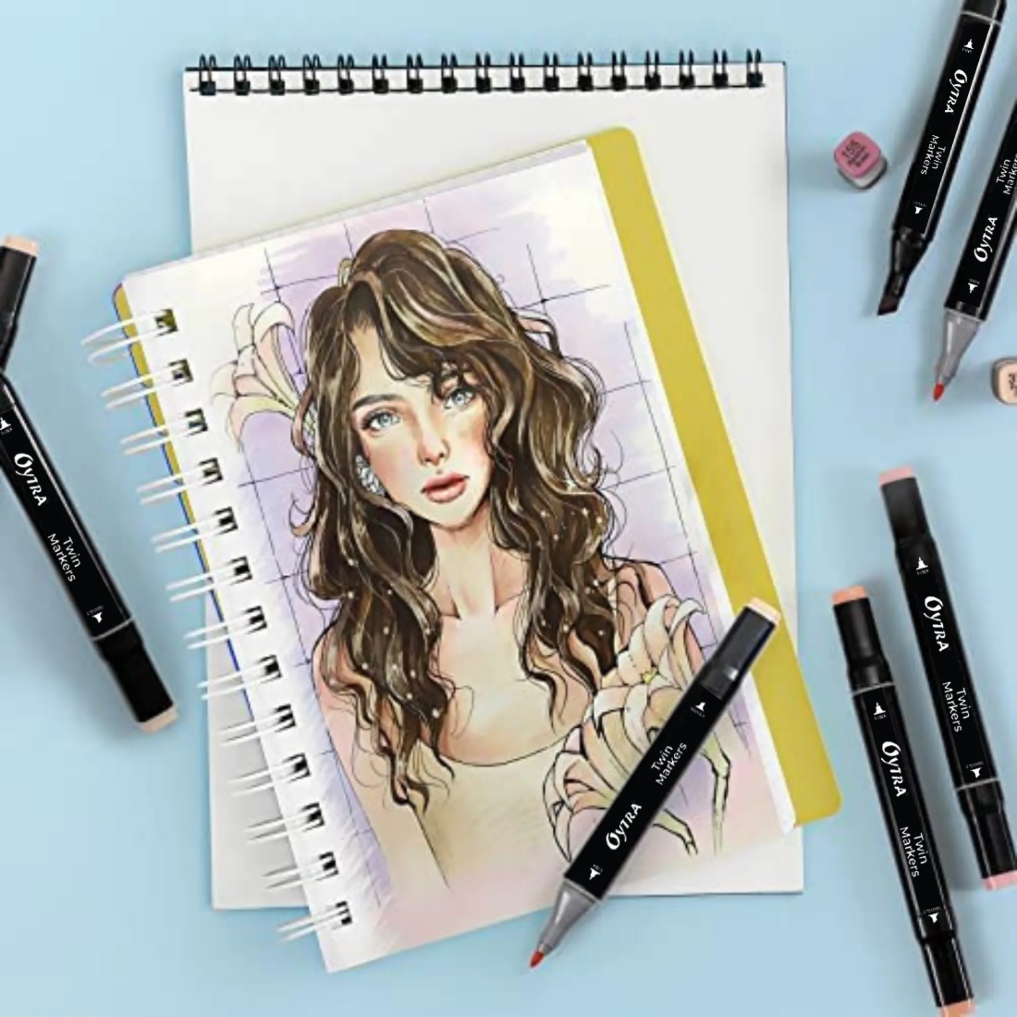 Dual Tip 12 Alcohol Markers Set