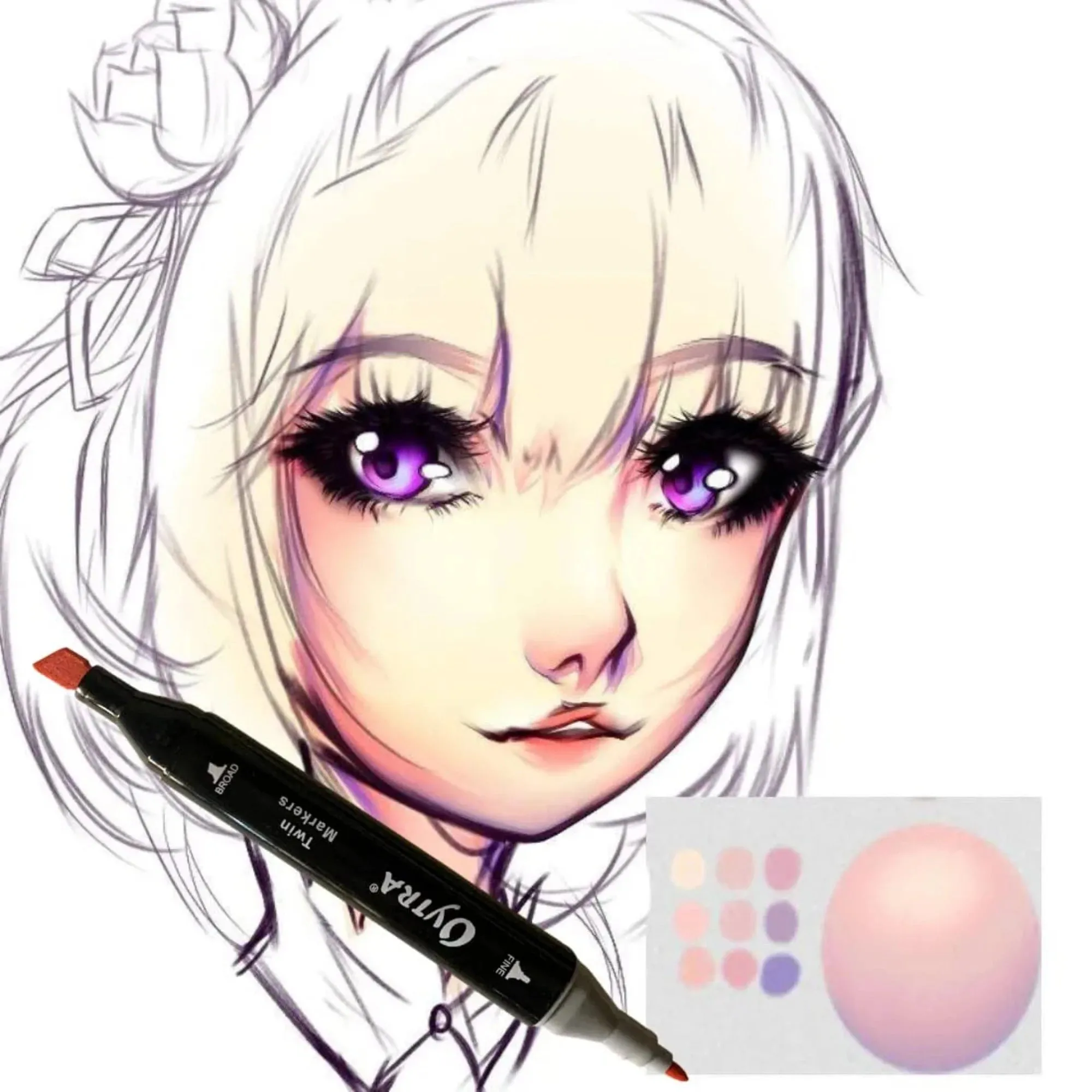 Dual Tip 12 Alcohol Markers Set