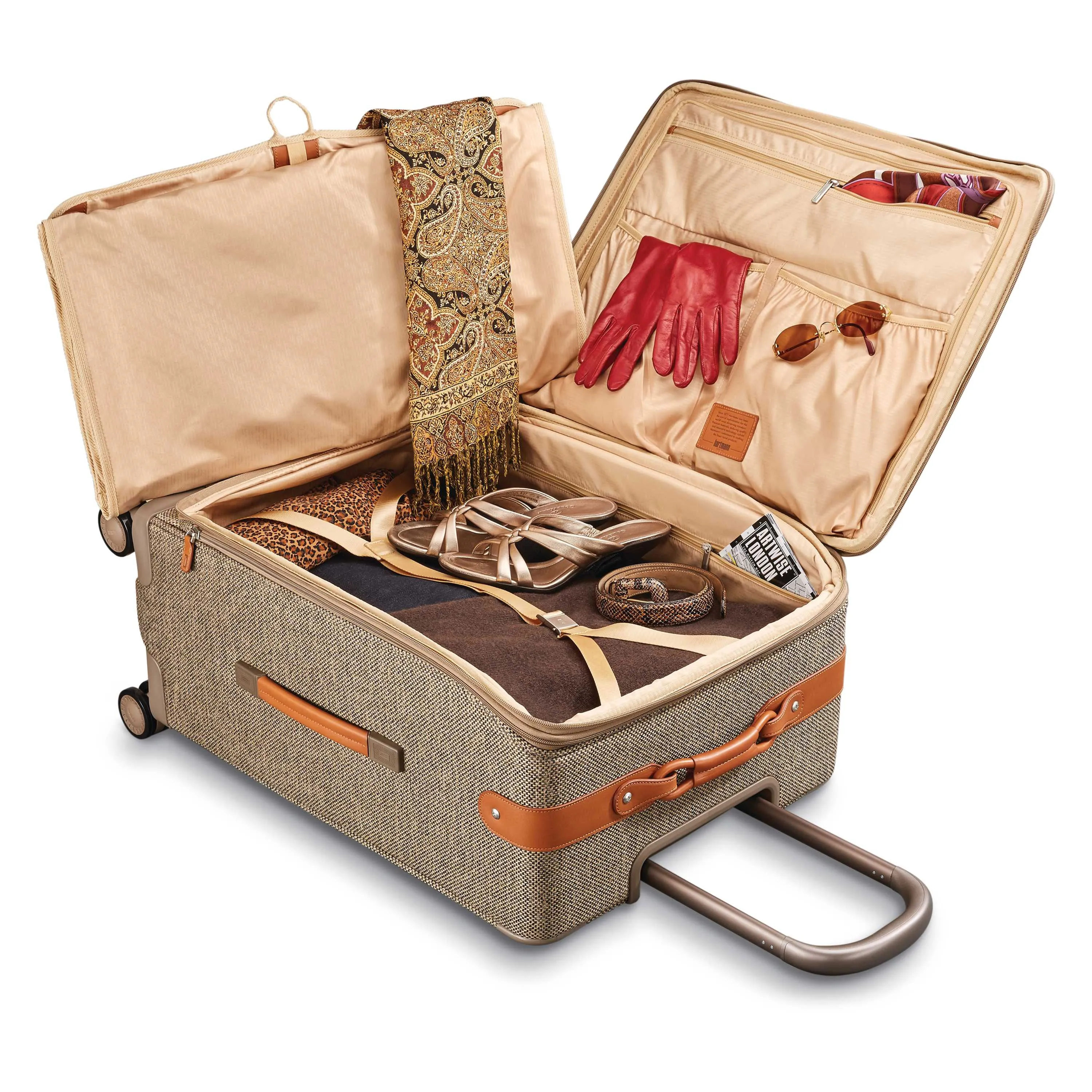 Hartmann Tweed Legend 21" Domestic Carry On Expandable Spinner Natural Tweed