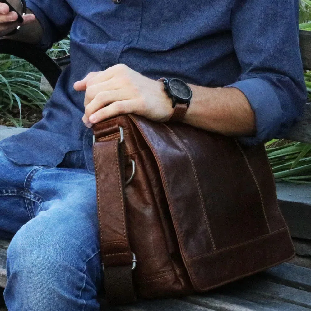 Jack Georges Voyager Full Size Messenger Bag Black