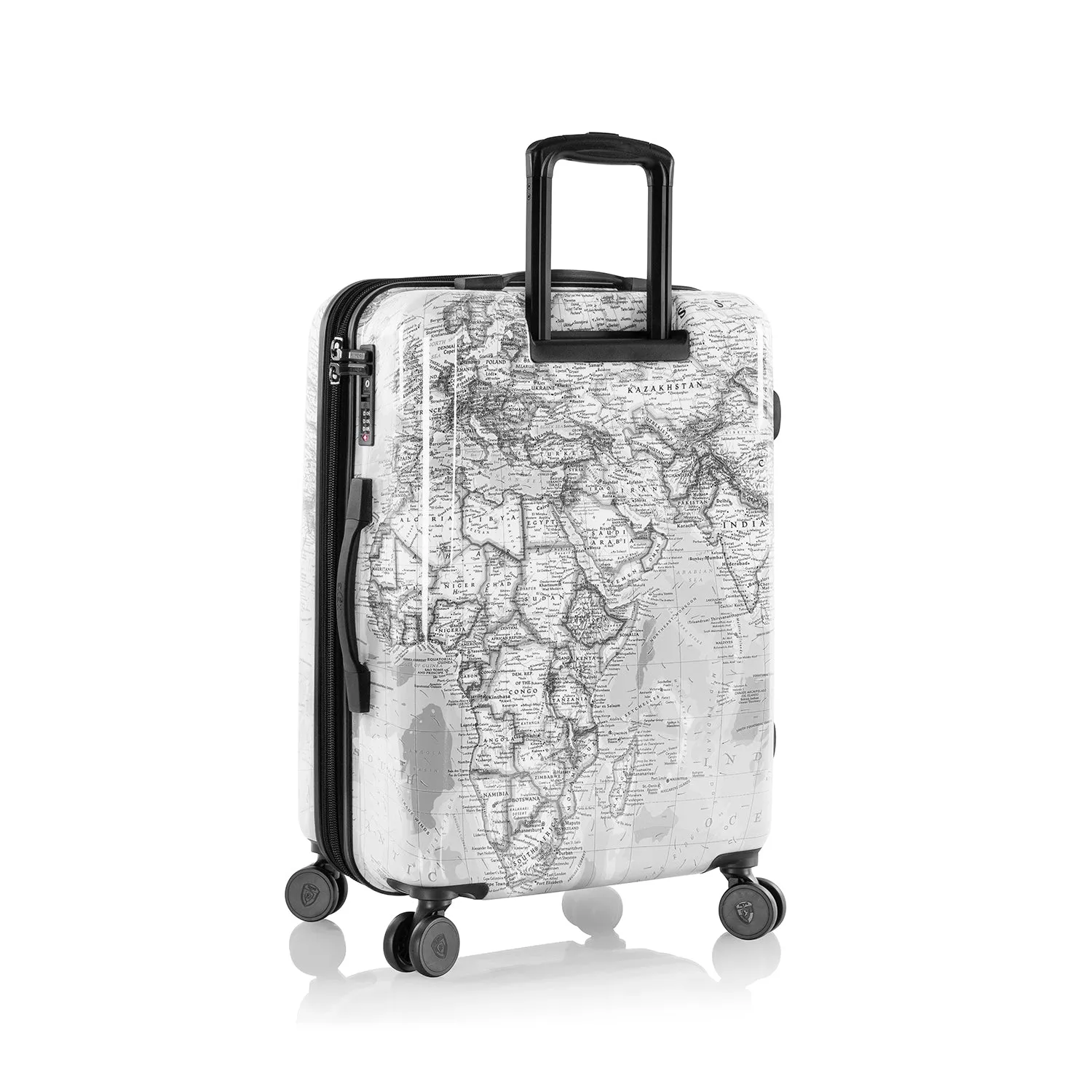 Journey 3G Fashion Spinner® 3 Piece Luggage Set - Black/White Map