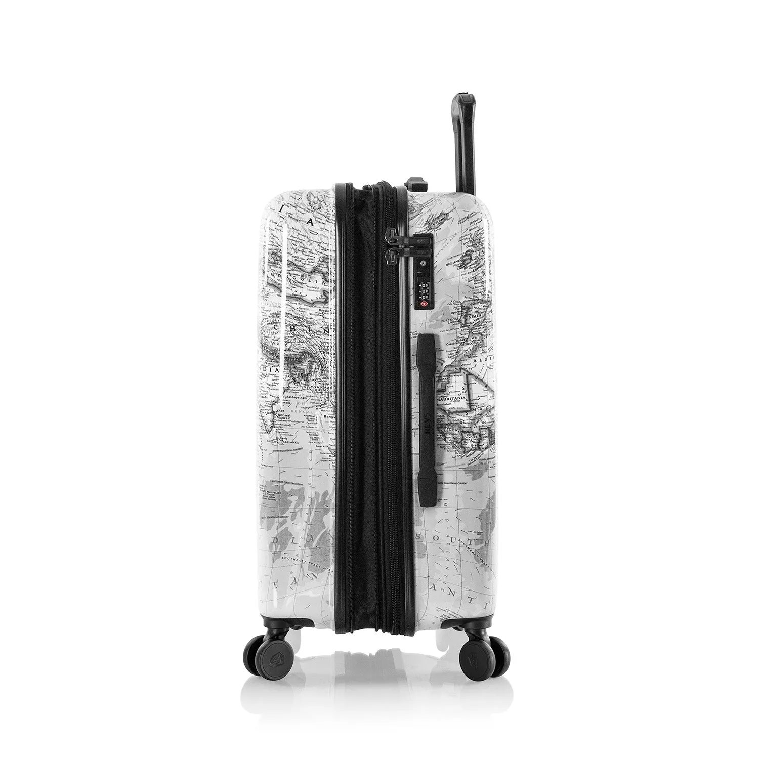 Journey 3G Fashion Spinner® 3 Piece Luggage Set - Black/White Map