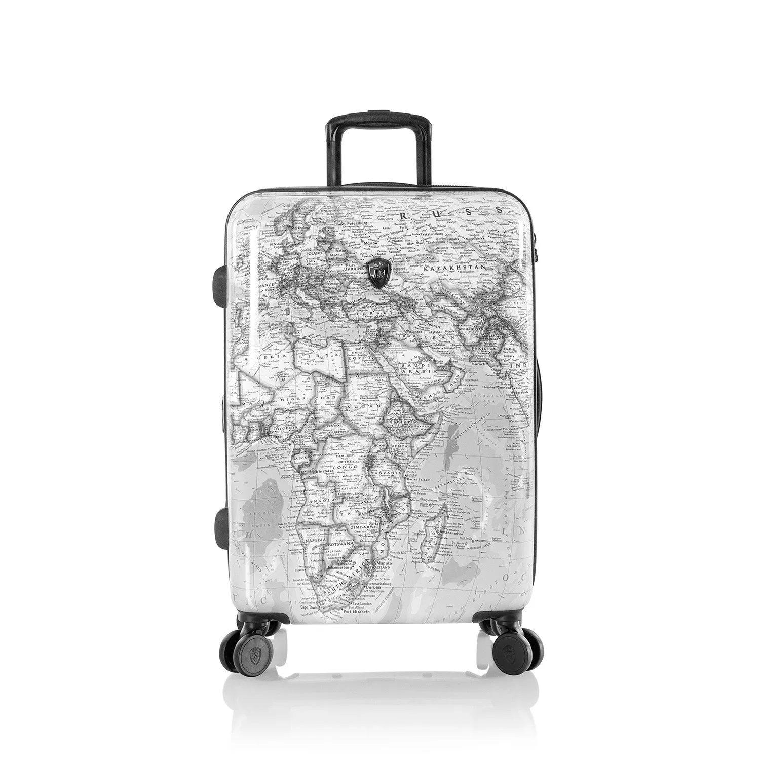 Journey 3G Fashion Spinner® 3 Piece Luggage Set - Black/White Map