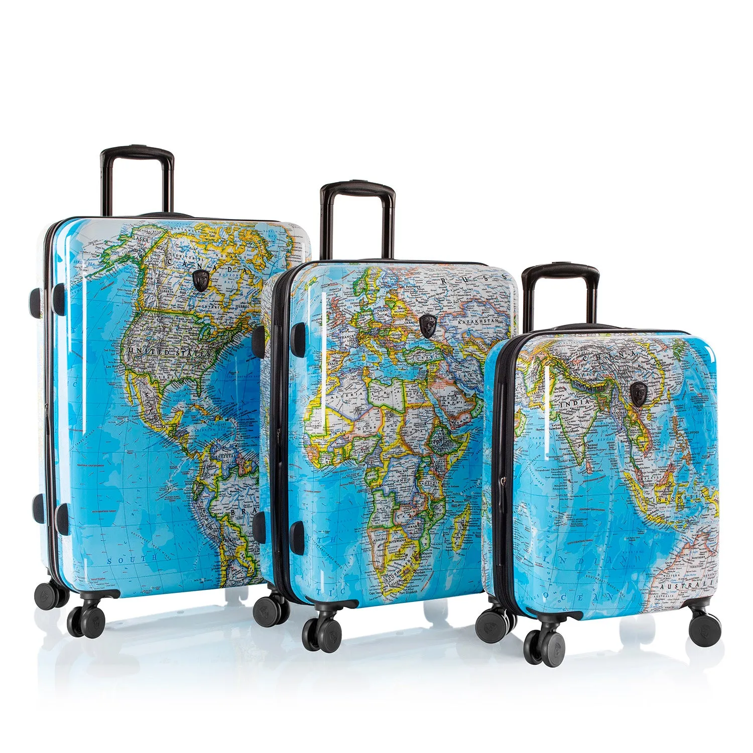 Journey 3G Fashion Spinner® 3 Piece Luggage Set - Blue Map