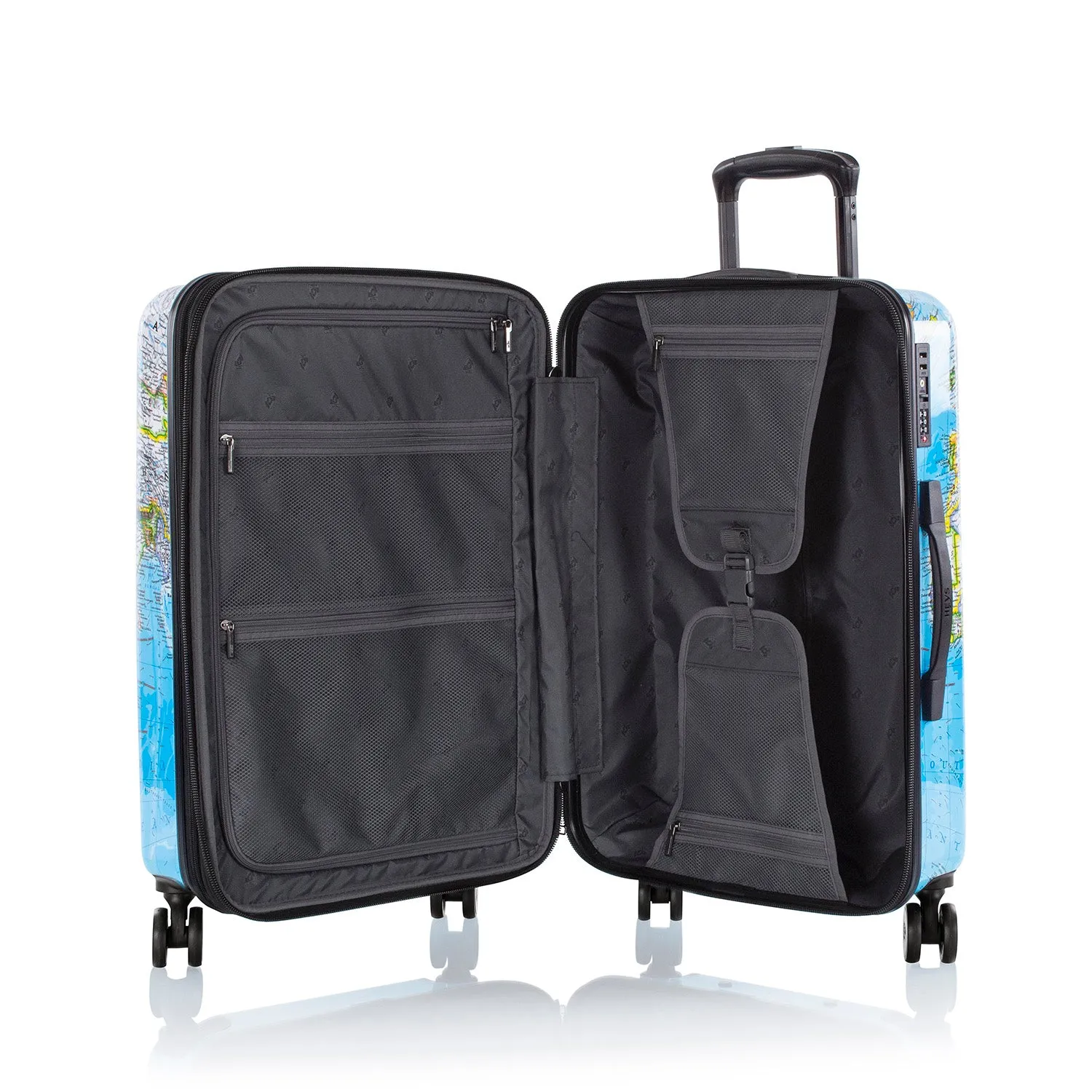 Journey 3G Fashion Spinner® 3 Piece Luggage Set - Blue Map