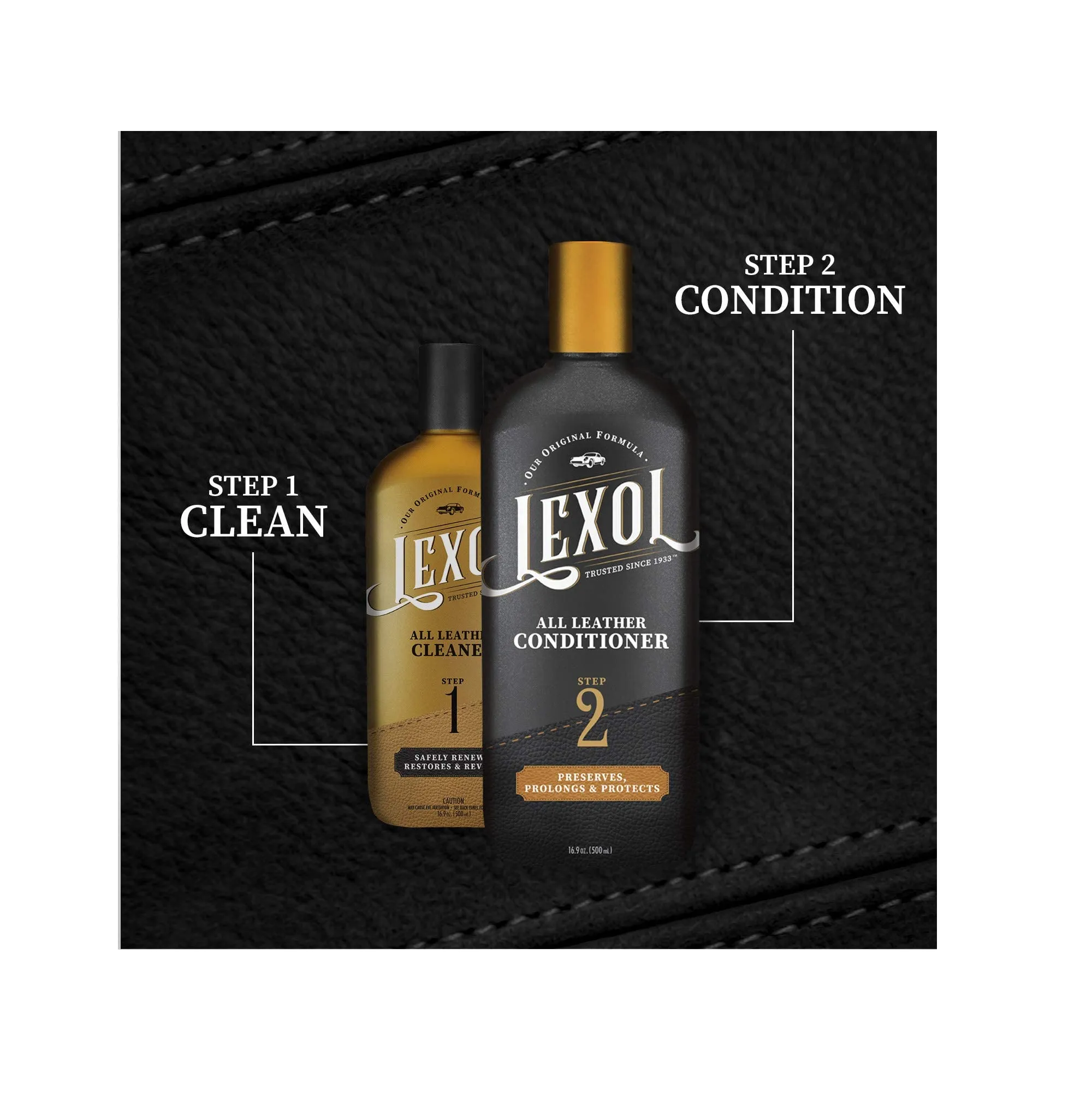 Lexol Leather Conditioner Use on Car Leather Furniture Shoes Bags and Accessories Trusted Leather Care Since 1933 16.9 oz Bottle