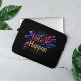Miracles Happen: Bold Beginnings Laptop Sleeve