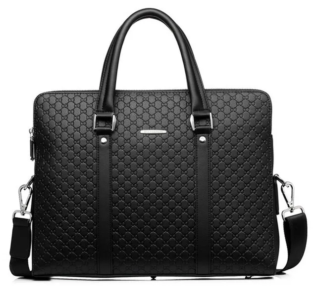 New Double Layers Men's Leather Business & Casual Briefcase | Laptops Handbags & Travel Bags