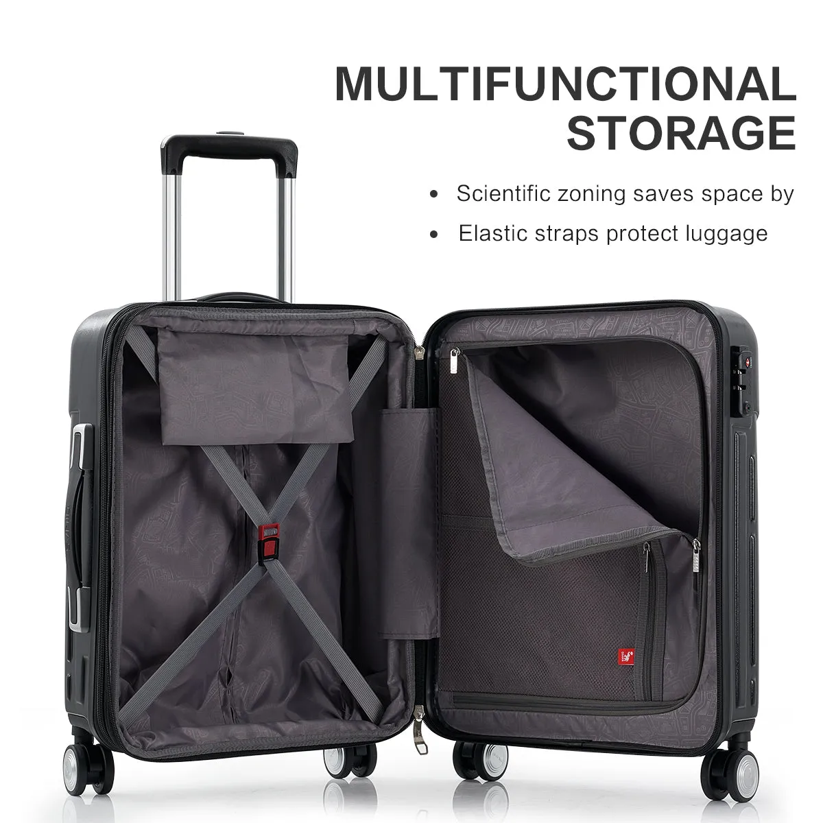 OIWAS Carry on Luggage 2-Piece Set 20"/26"