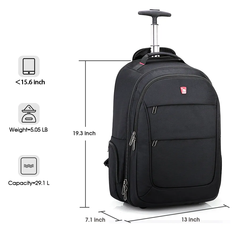 OIWAS Rolling Backpack Carry on Backpack with Wheels