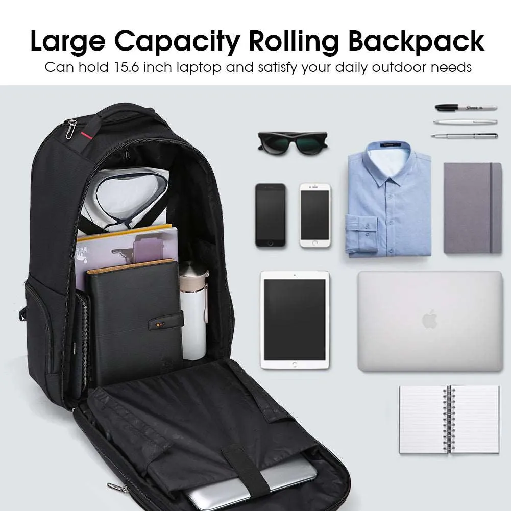 OIWAS Rolling Backpack Carry on Backpack with Wheels