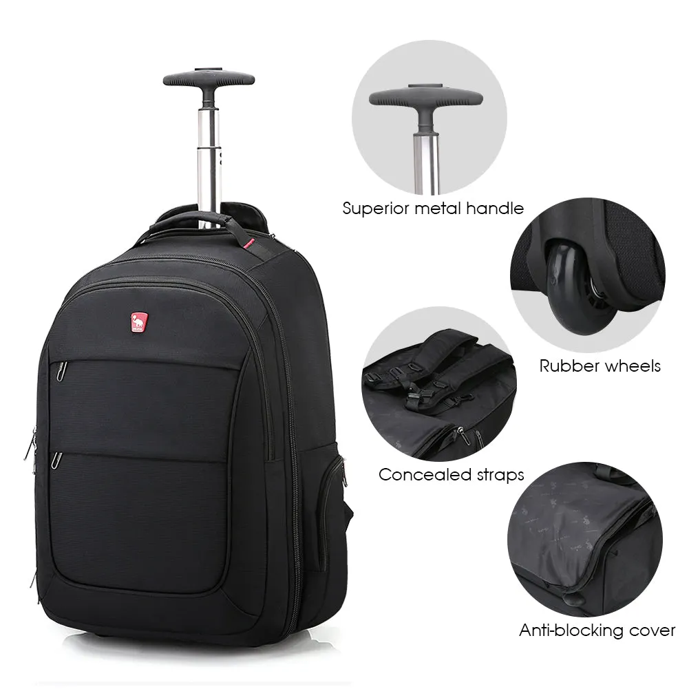 OIWAS Rolling Backpack Carry on Backpack with Wheels