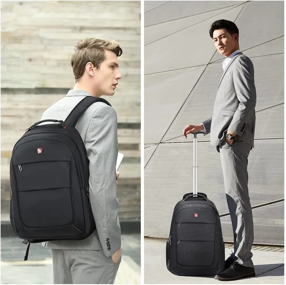 OIWAS Rolling Backpack Carry on Backpack with Wheels