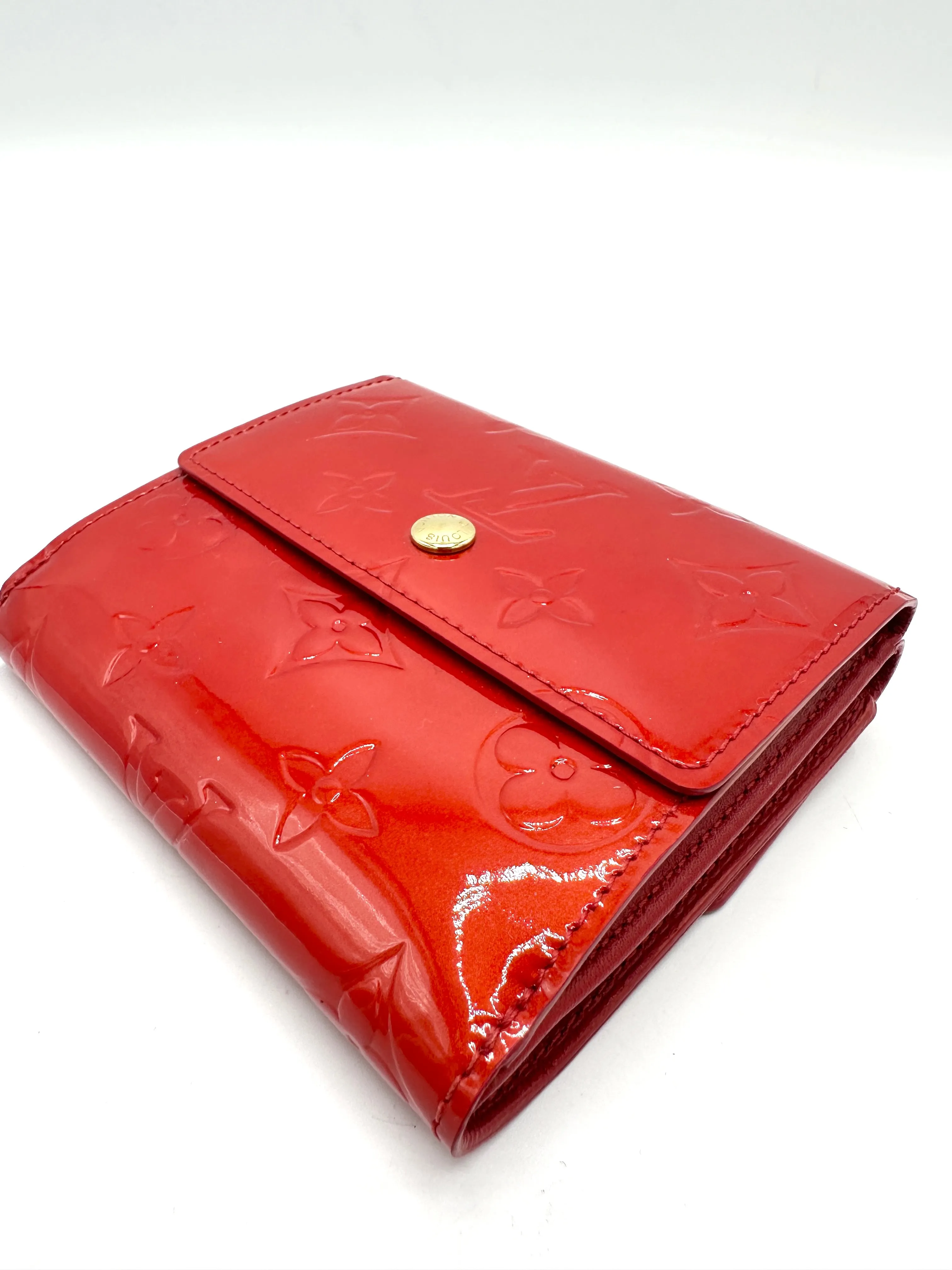 Red Vernis Double Face Compact Wallet