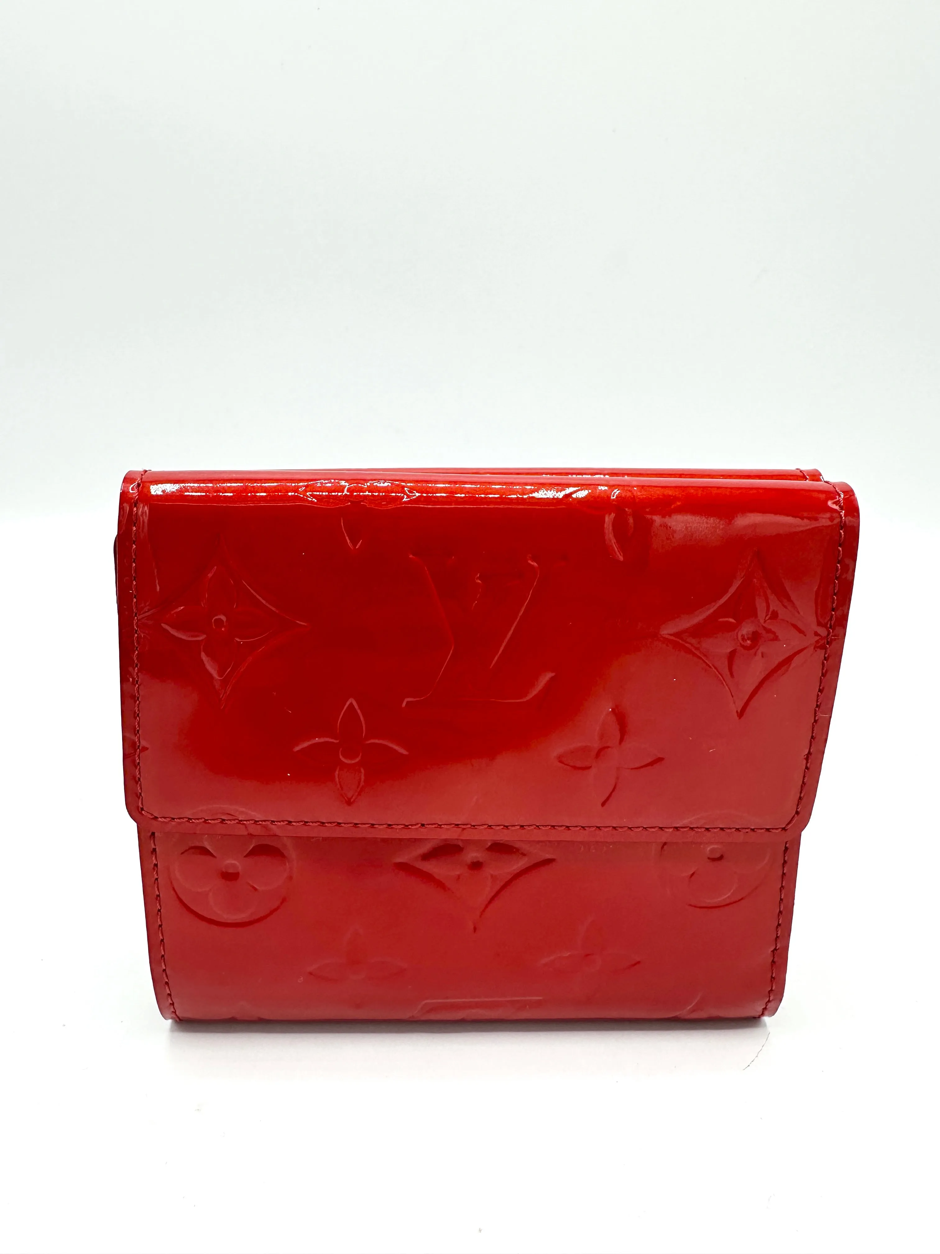 Red Vernis Double Face Compact Wallet