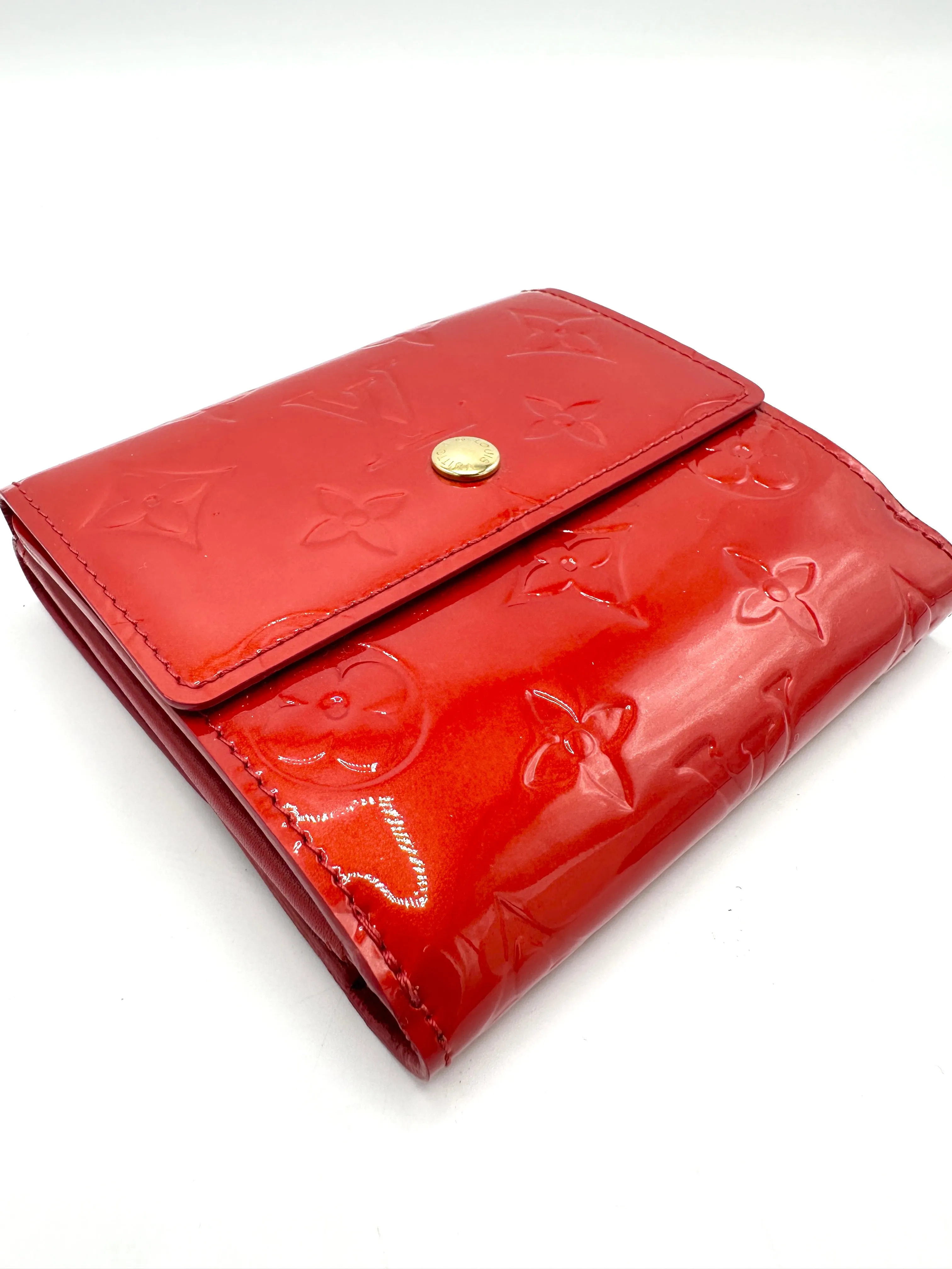 Red Vernis Double Face Compact Wallet