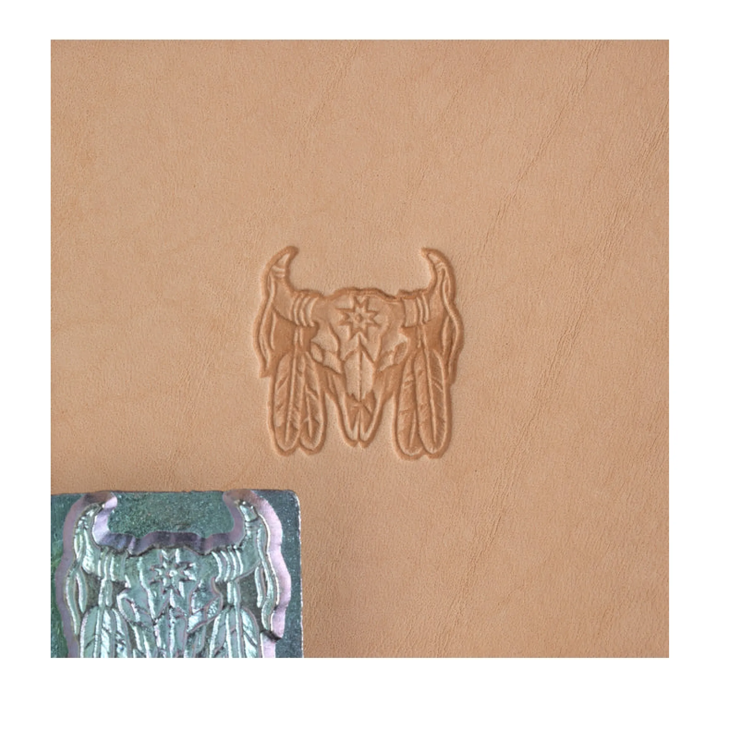 Tandy Leather Indian Skull Craftool 3-D Stamp 88436-00