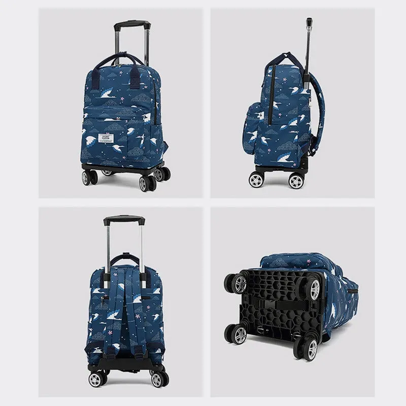 Tote Bag For Travel Waterproof Pull Rod Bag Folding Backpack
