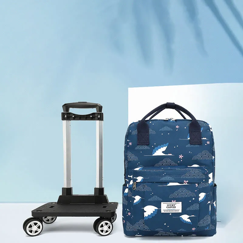 Tote Bag For Travel Waterproof Pull Rod Bag Folding Backpack