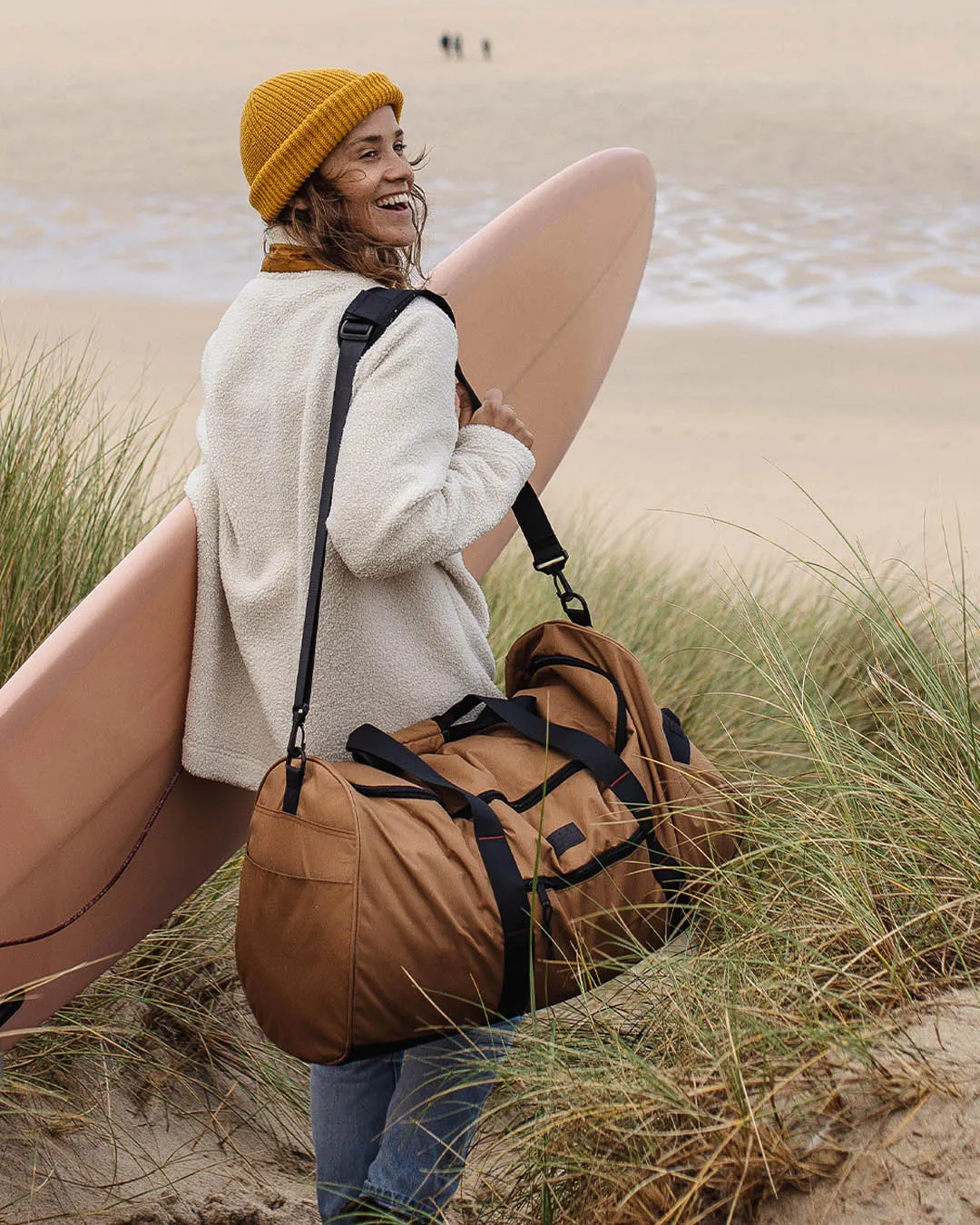 Weekender 58L Recycled Polyester Duffle Bag - Golden Brown