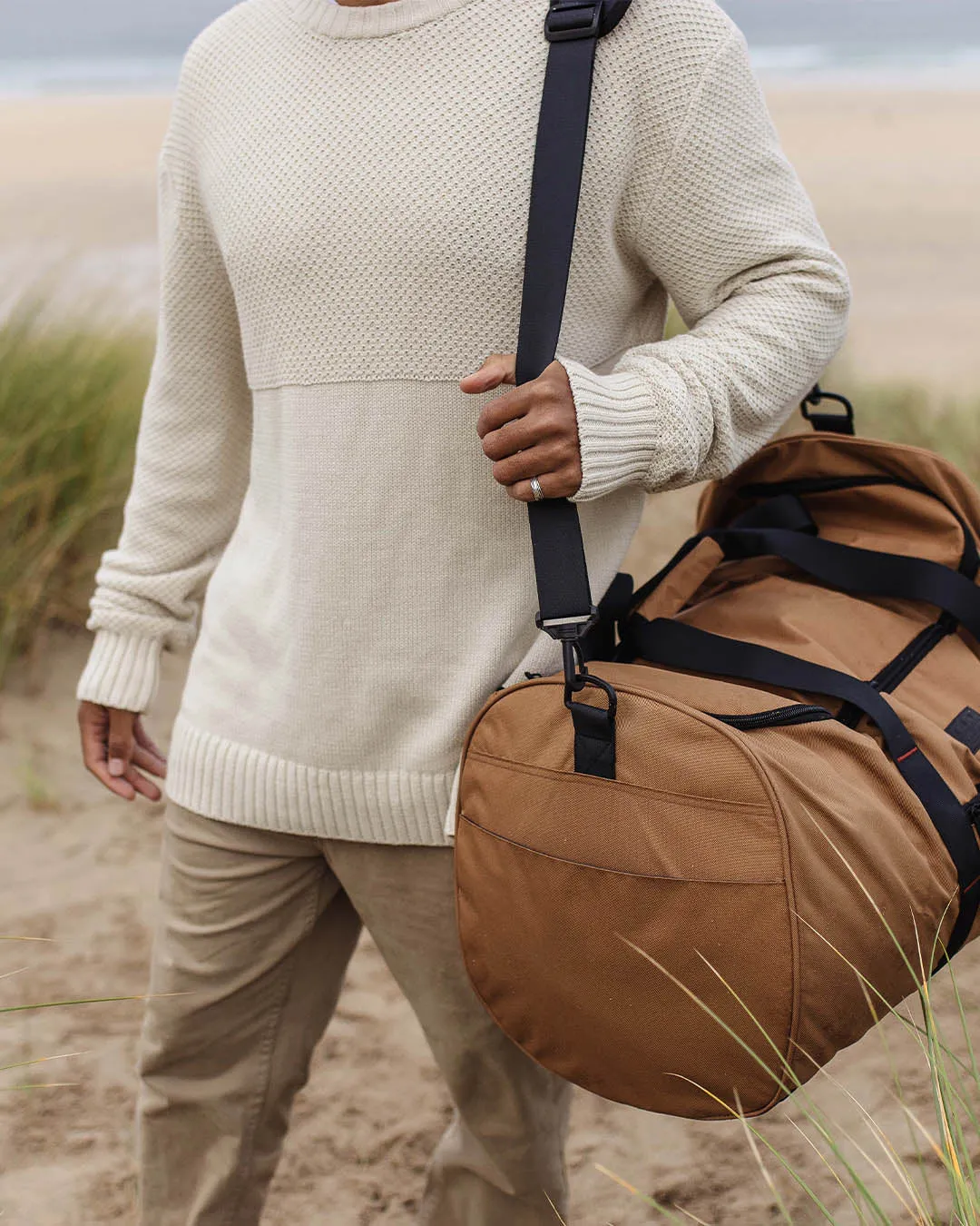 Weekender 58L Recycled Polyester Duffle Bag - Golden Brown