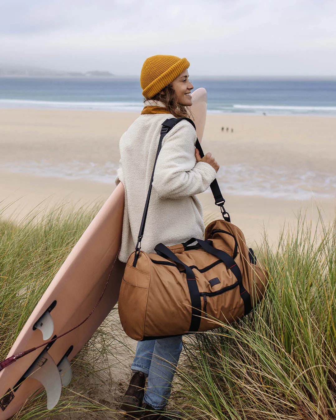 Weekender 58L Recycled Polyester Duffle Bag - Golden Brown