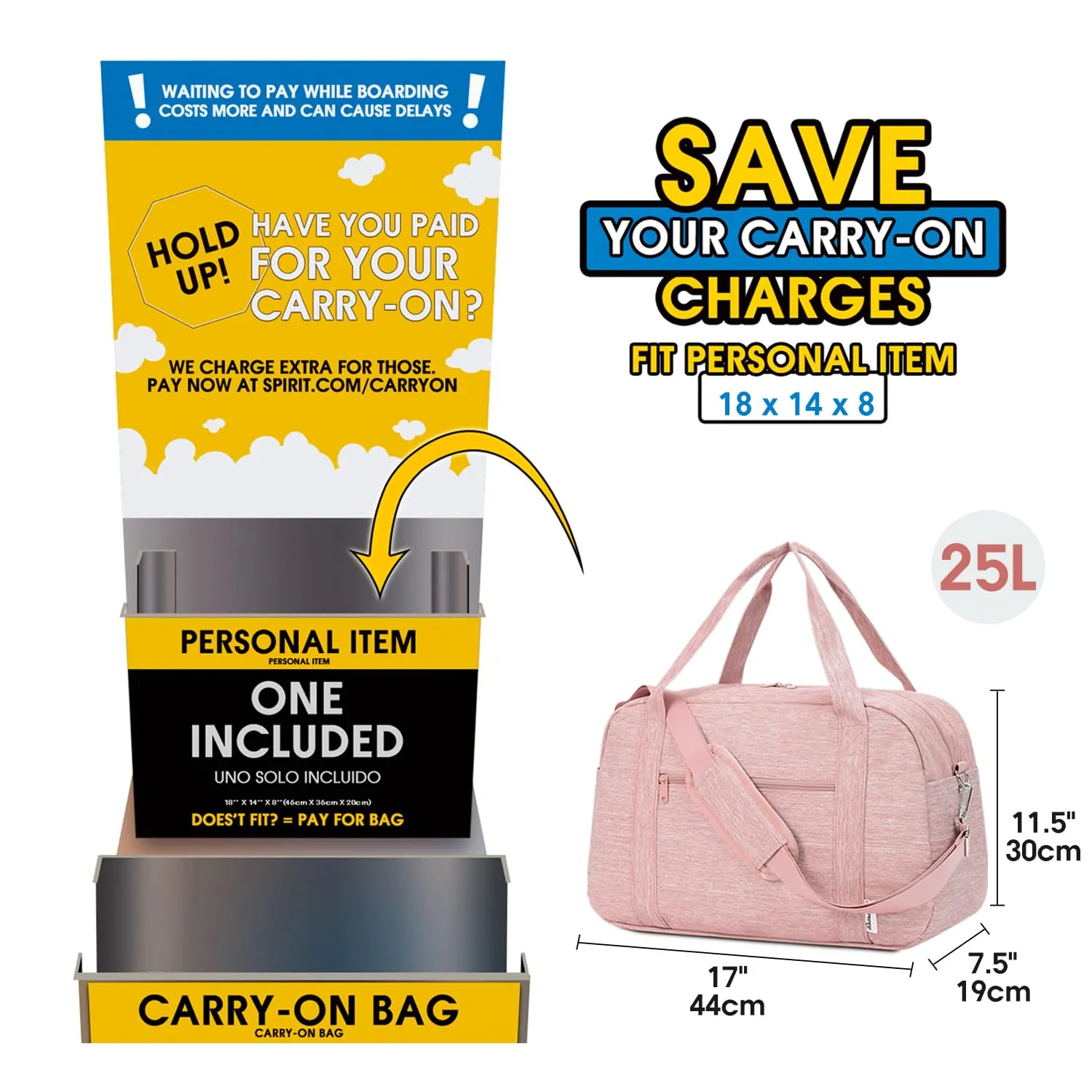 Weekender Carry on Bag with Wet Pocket