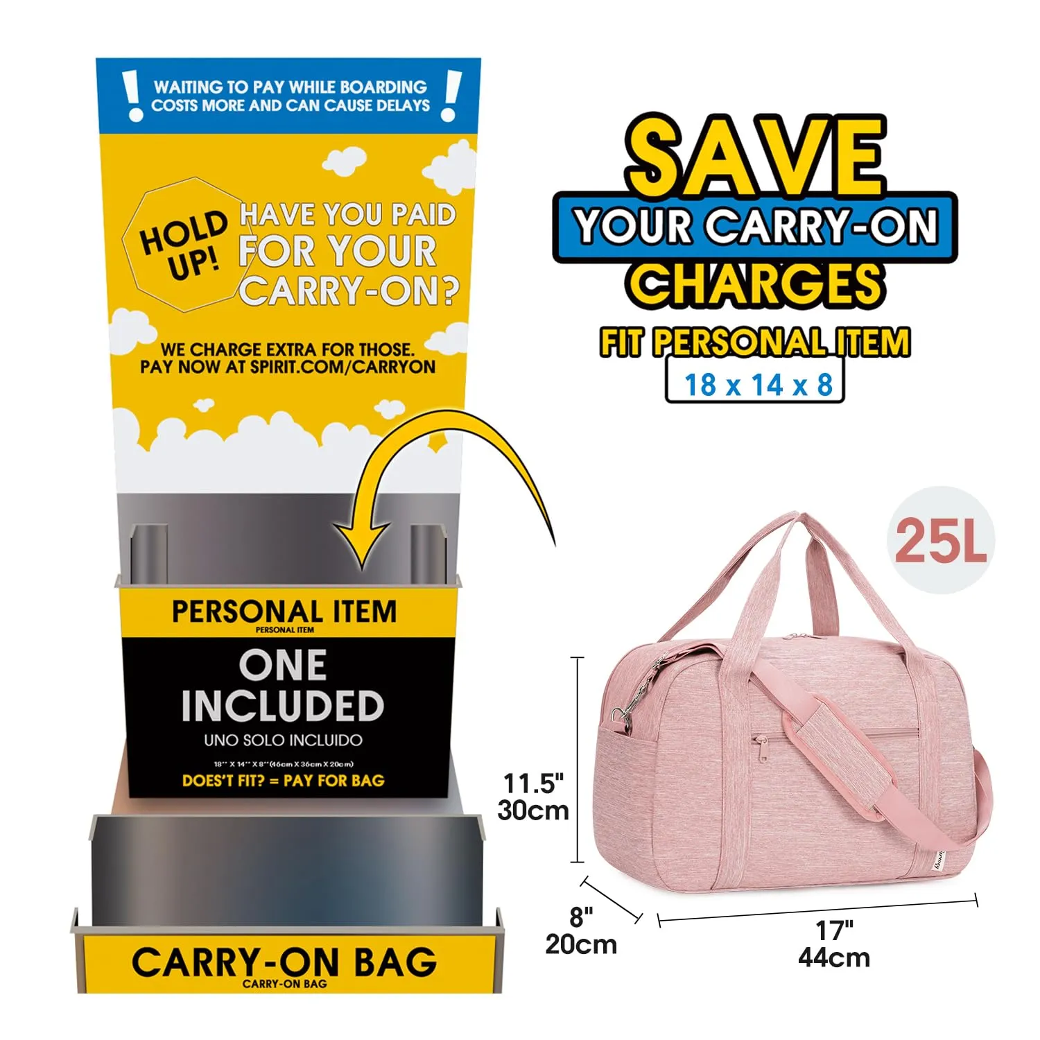 Weekender Carry on Bag with Wet Pocket
