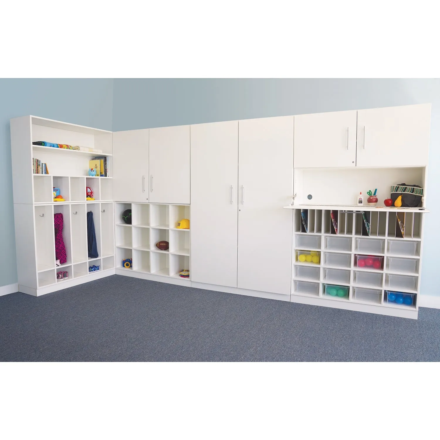 Whitney White Five Section Coat Locker